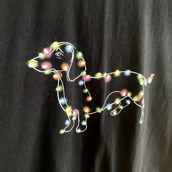 Dachshund Christmas light tee - Picture 2 of 3